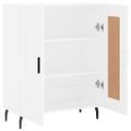 vidaXL Komoda biela 69,5x34x90 cm kompozitné drevo