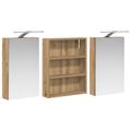 vidaXL Set kabinetov do kúpeľne 3 ks 100 x 10,5 x 50 cm