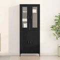 vidaXL Highboard 2 ks Čierny dub 69,5 x 34 x 180 cm Kompozitné drevo