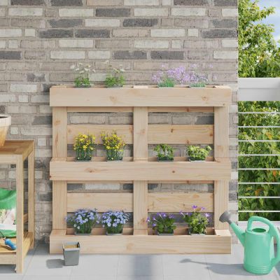 vidaXL Kvetinové boxy pre euro palety 12 pcs Svetlosivá