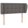 vidaXL Čelo postele so záhybmi sivé 83x23x78/88 cm umelá koža