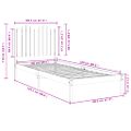 vidaXL Extra dlhá posteľ bez matraca 100x220 cm masívne drevo