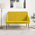 vidaXL Lavička žltá 110x76x80 cm zamat