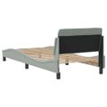 vidaXL Rám postele Dover bledosivý 90x200 cm zamat