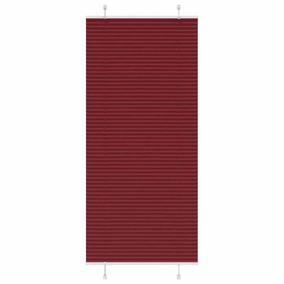 vidaXL Plisovaná roleta bordová červená 85x200 cm šírka látky 84,4 cm polyester