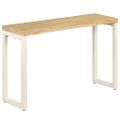 vidaXL Konzolový stolík 120x35x76 cm mangové drevo a oceľ