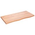 vidaXL Stolová doska bledohnedá 100x50x(2-4) cm ošetrený masívny dub