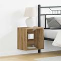 vidaXL Floating Shelf with LED Light 2 ks Hnedá 40 x 28,5 x 40 cm