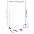 vidaXL Komody 2 ks dymový dub 30x30x70 cm spracované drevo