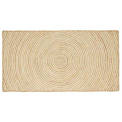 vidaXL Kusové koberce Biela 80 x 150 cm Juta