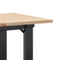 vidaXL Konferenčný stolík v tvare O 100x50x45 cm borovica a oceľ