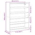 vidaXL Regál na topánky dub artisan 80x25x100 cm kompozitné drevo