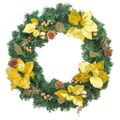 vidaXL Vianočný veniec s LED svetlami zelený 60 cm PVC