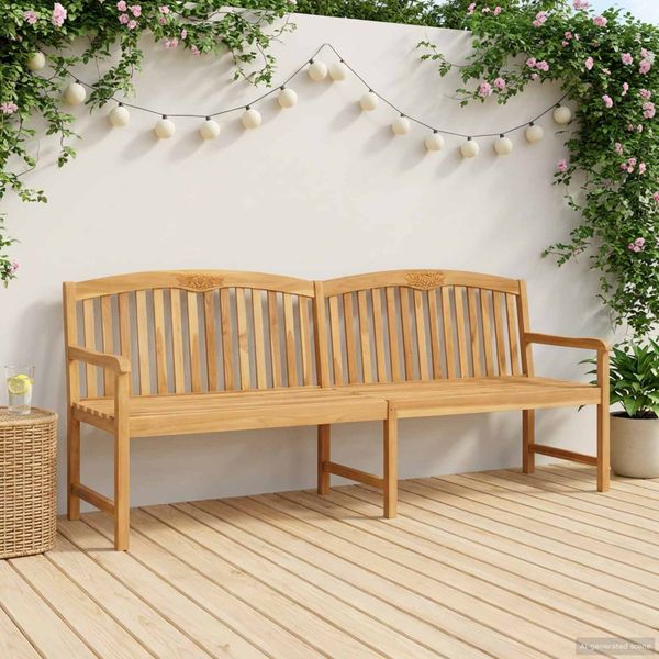 vidaXL Ručne vyrezávaná ružová lavička 228 x 60 x 90 cm Prírodná