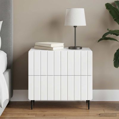 vidaXL Nočný stolík Biela 62 x 34,5 x 49,5 cm Kompozitné drevo