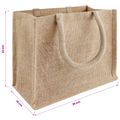 vidaXL Jutové tašky 50 Prírodná 26 x 22 x 14 cm 100% Tossa juta