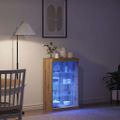 vidaXL LED komoda Remeselný dub 60,5 x 37 x 100 cm Kompozitné drevo