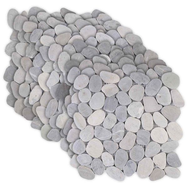 vidaXL Kamenné dlaždice Sivá 30 x 30 cm Riečny štrk