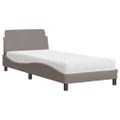 vidaXL Posteľ s matracom Dover sivohnedá 80x200 cm látka