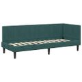 vidaXL Rohový rám postele Tmavozelená 80 cm x 200 cm Zamat