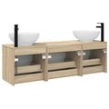 vidaXL Set kabinetov do kúpeľne 3 ks Dub sonoma 49 x 44,5 x 66,5 cm