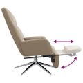 vidaXL Relaxačné kreslo s podnožkou bledosivé umelá semišová koža