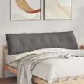 vidaXL Poduška na chrbát Svetlosivá 180 x 50 cm Kordúrová tkanina
