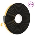 vidaXL Samolepiaca penová páska 20 ks Čierna 20mm x 5m CR Pena