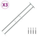 vidaXL Bezpečnostná mreža na okná s 2 priečkami 3 ks 930-1740 mm