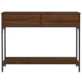 vidaXL Konzolový stolík hnedý dub 100x34,5x75 cm kompozitné drevo