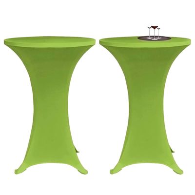 vidaXL Naťahovací návlek na stôl, 2 ks, 70 cm, zelený