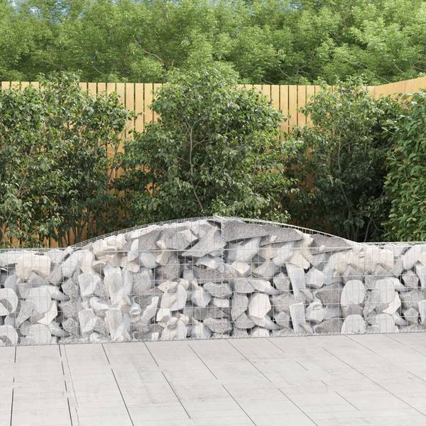 vidaXL Oblúkový gabionový kôš 25 ks 400x30x60/80 cm pozinkované železo