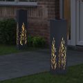 vidaXL Solárne LED svetlo na chodník 2 ks Teplá biela 18 x 18 x 80 cm