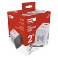 Prodlužovací kabel EMOS P0212CQ - kostka 2 m / 2 zásuvky / biely / 2×USB-A + 1×USB-C+Qi / 1,5 mm2