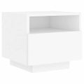 vidaXL Nočné stolíky s LED svetlami 2 ks biele 40x39x37 cm