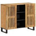 vidaXL Komoda 90x34x75 cm surový mangovníkový masív