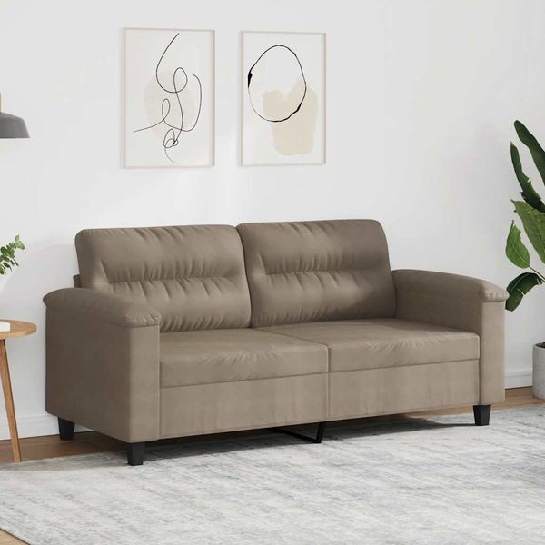vidaXL 2-miestna pohovka sivohnedá 140 cm mikrovlákno