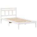 vidaXL Rám postele Biela 80 x 200 cm Masívne borovicové drevo