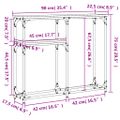 vidaXL Konzolový stolík čierny 90x22,5x75 cm kompozitné drevo