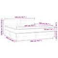 vidaXL Posteľný rám boxspring s matracom čierny 200x200 cm zamat