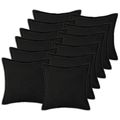 vidaXL Poťah na podložku 12 pcs HOUTEN Čierna 50 x 50 cm Bouclé