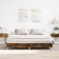 vidaXL Posteľný rám bez matraca dymový dub 180x200 cm kompozitné drevo
