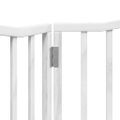 vidaXL Brána pre psa skladacia 2 panely biela 160 cm topoľové drevo