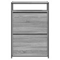 vidaXL Botník sivý dub sonoma 75x34x112 cm kompozitné drevo