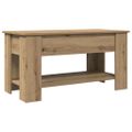 vidaXL Konferenčný stolík Artisan Dub 101x49x52 cm Konštrukčné drevo
