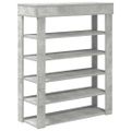 vidaXL Regál na topánky betónovosivý 80x30x98 cm spracované drevo