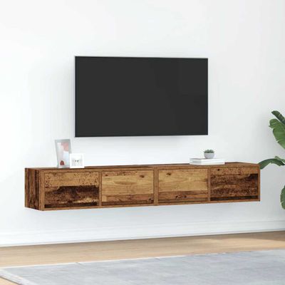 vidaXL TV stolíky 2 ks staré drevo 80x31x25,5 cm spracované drevo