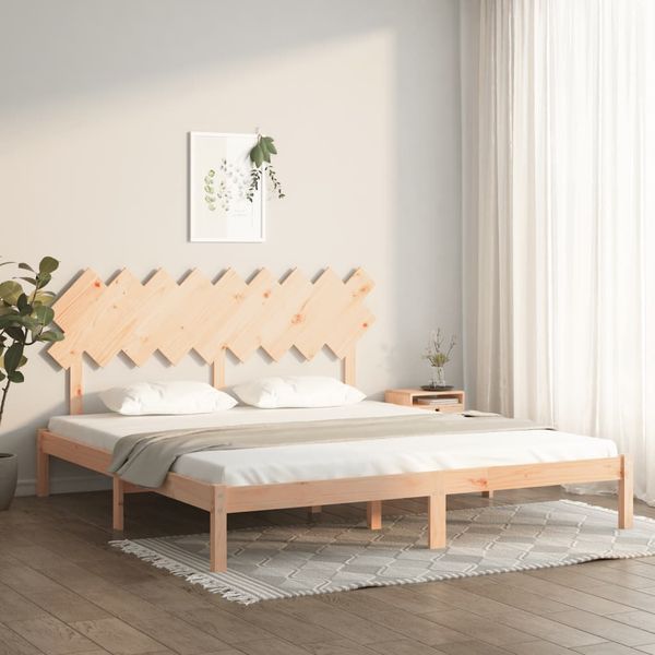 vidaXL Posteľný rám 180x200 cm Super King masívne drevo