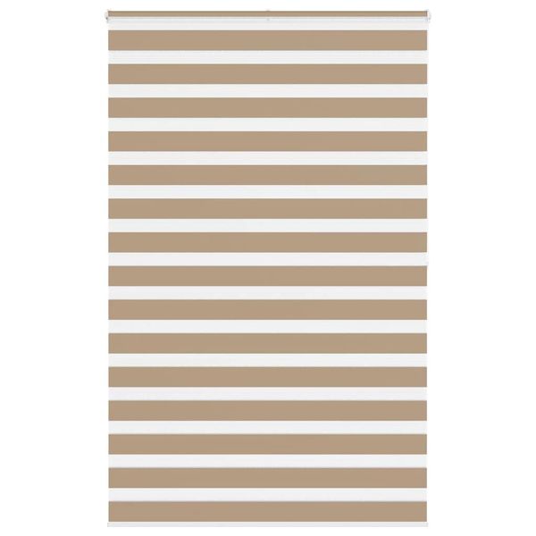 vidaXL Zebrová roleta pieskovo hnedá 140x200 cm šírka látky 135,9 cm polyester