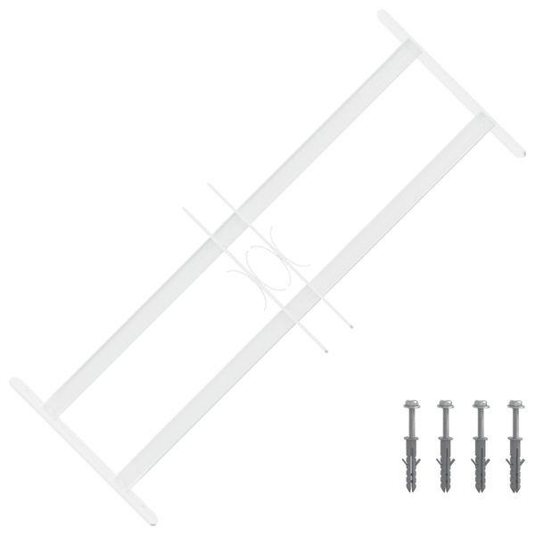 vidaXL Bezpečnostná mreža na okná s 2 priečkami 43-74 cm